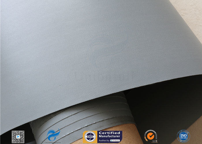 Plain Weave Grey PVC Coated Fiberglass Fabric For HVAC Flexible Ducting 280g