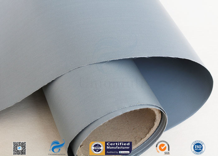 Plain Weave Grey PVC Coated Fiberglass Fabric For HVAC Flexible Ducting 280g