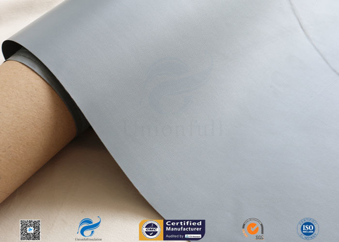 10.6oz 39" Grey PVC Coated Fiberglass Fabric For Fabric Air Duct 0.33mm Thickness