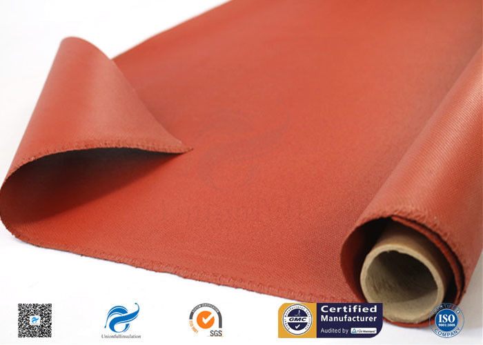 Insulation Fireproof Silicone Coated Glass Fabric , Silicone Impregnated Fabric