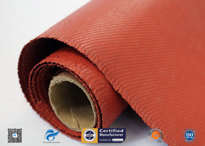 Heat Resistance Fiberglass Fabric Roll / Silicone Coated Fiberglass Fire Protection Cloth