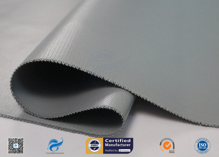 Silver Grey Liquid Silicone Coated Fiberglass Fabric E - Glass 0.45mm