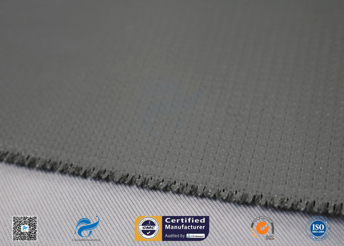 Silver Grey Liquid Silicone Coated Fiberglass Fabric E - Glass 0.45mm