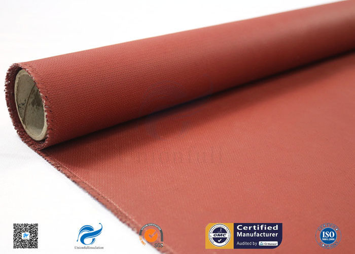 580g Silicone Coated Fiberglass Cloth High Temperature Resistant Red