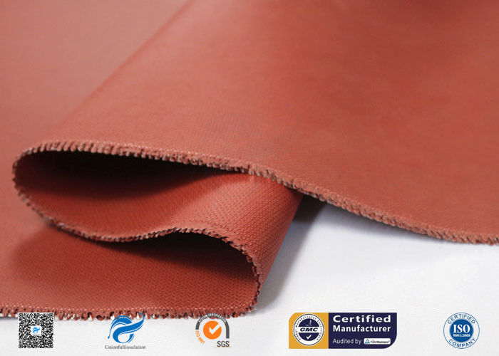 Red Silicone Coated Fiberglass Fabric High Temperature Resistance 590g