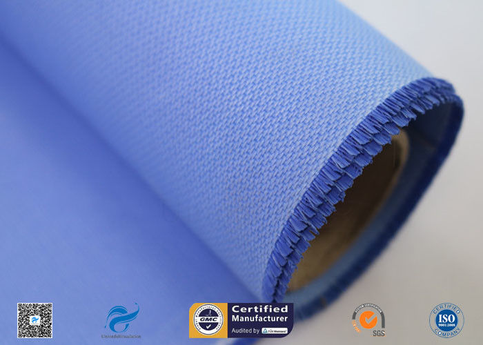 Double Sides Blue Silicone Coated Fiberglass Cloth Temperature 260℃