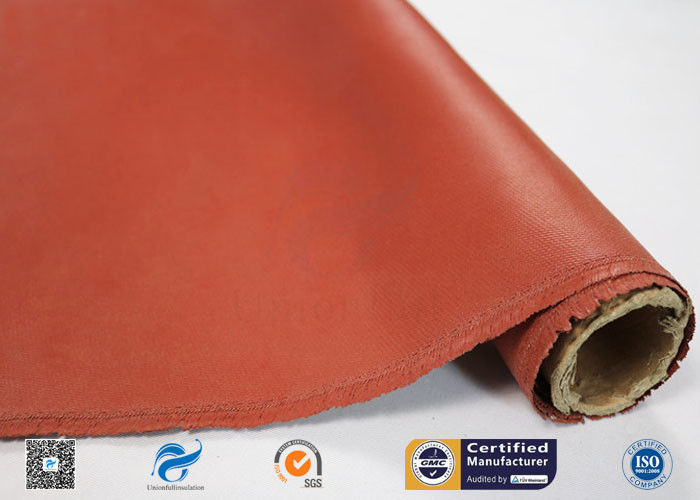 Red Silicone Coated High Silica Fiberglass Fabric Insulation Materials