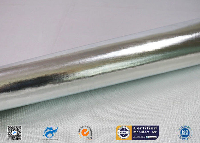 Siliver Aluminum Foil Coated C-Glass Fiberglass Insulation Fabric