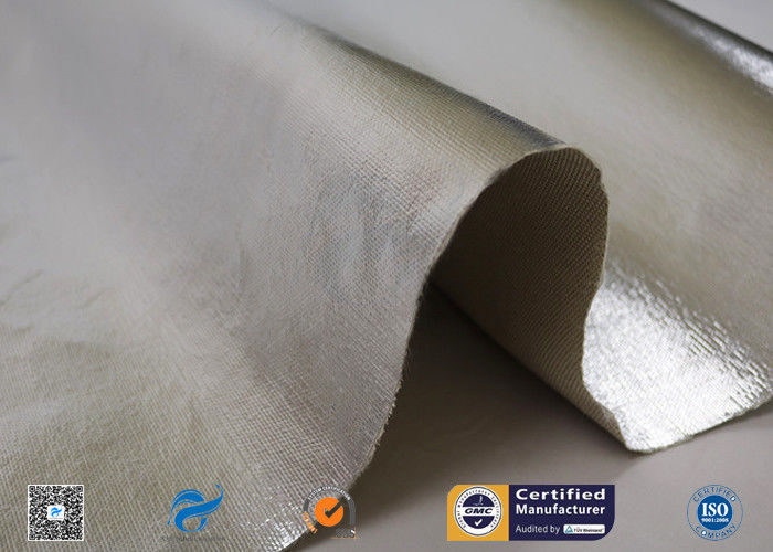 0.45 Mm Aluminum Foil Laminated Fiberglass Fabric For Fireproof