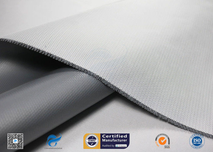 One Side Silver Silicone Coated Fiberglass Fabric For Fire Prevention