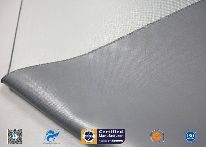 One Side Silver Silicone Coated Fiberglass Fabric For Fire Prevention