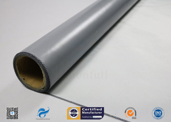 One Side Silver Silicone Coated Fiberglass Fabric For Fire Prevention