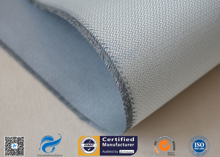 Colored Silicone 1 Side Coating Fiberglass Fabric Heat Insulation 15oz Gray Color