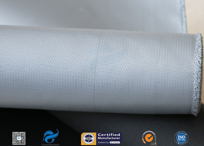 Satin Weave Silicone Coated Fiberglass Fabric 40/40g Gray Color 1m Width