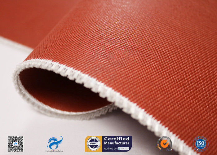 260℃ High Temperature Red Silicone Coated Fiberglass Fabric For Fireproof