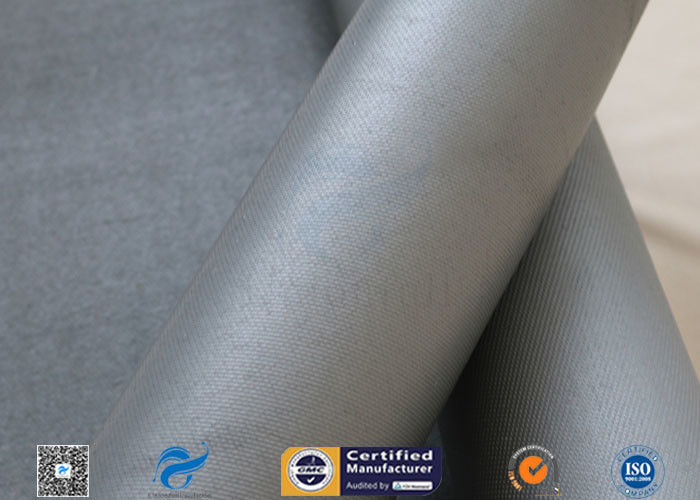 Gray Color Silicone Coated Fiberglass Fabric 1150g High Intensity Satin Weave