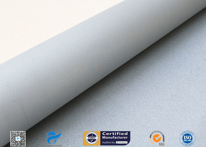 Gray Color Silicone Coated Fiberglass Fabric 1150g High Intensity Satin Weave