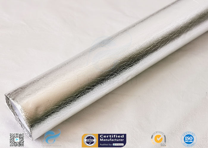 0.85mm Thick Silver Coated Fabric 95% Heat Reflection Aluminium Foil Laminated