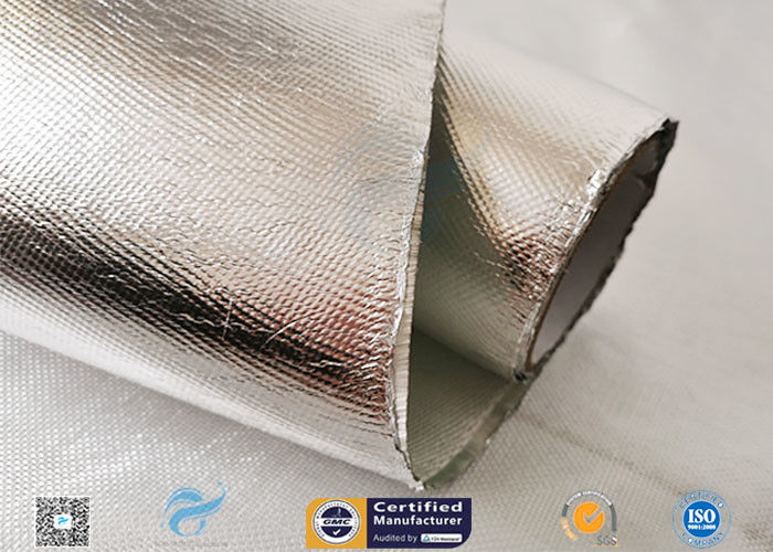 Industrial Hose Silver Coated Fabric Heat Sealing Aluminium Foil Coating