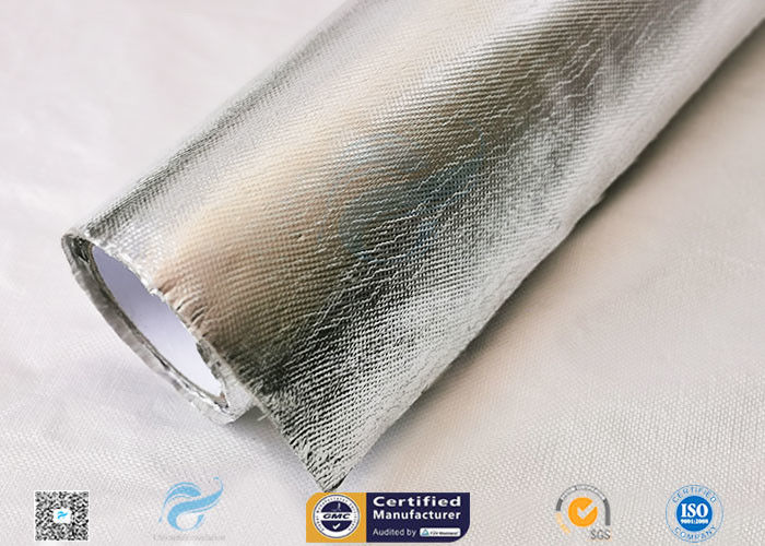 Industrial Hose Silver Coated Fabric Heat Sealing Aluminium Foil Coating