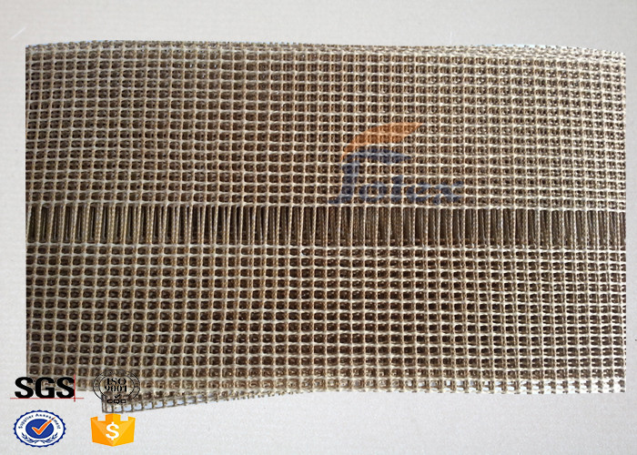 Spiral Joint PTFE Coated Fiberglass Fabric Mesh Conveyor Belt High Intensity
