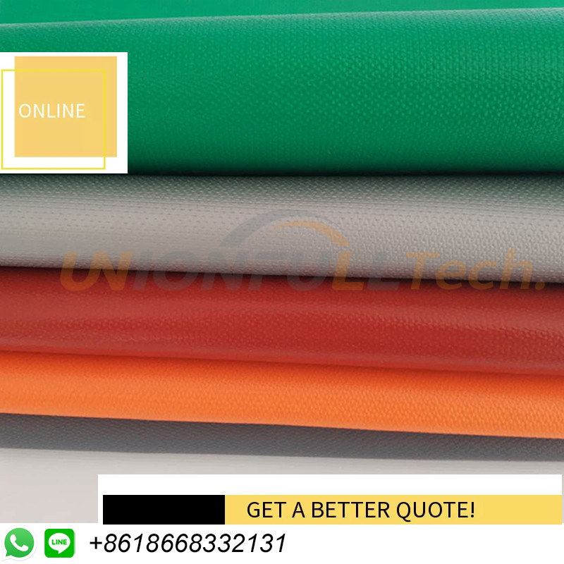 Colored1 Silicone Coated Glass Fiber Fabric Heat Insulation 15oz For Insulation Jackets