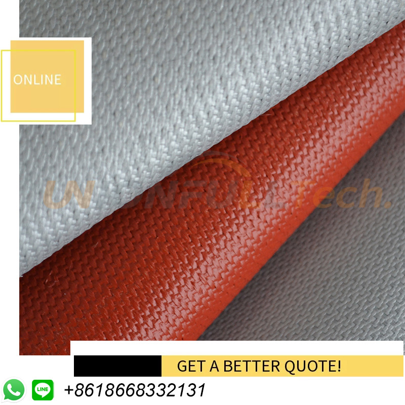 Colored1 Silicone Coated Glass Fiber Fabric Heat Insulation 15oz For Insulation Jackets