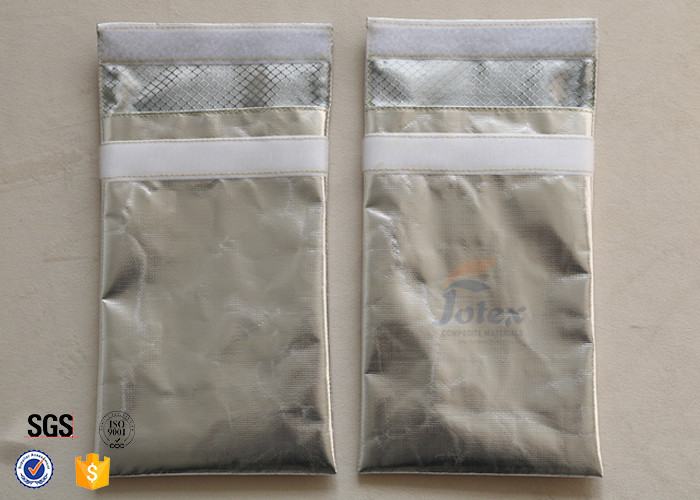 Silicone Coated Fiberglass Fabric Inside small Fireproof Money Bag 28 x 31cm