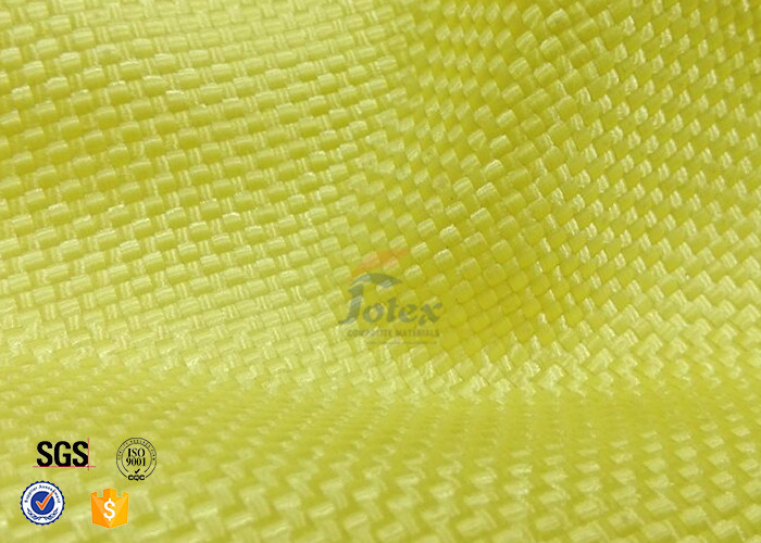 1500D 305gsm Yellow Kevlar Aramid Fabric For Bulletproof Vest TDS Approval