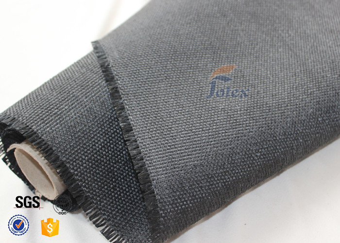 600g Thermal Insulation Materials Black Vermiculite Coated Fiberglass Fabric
