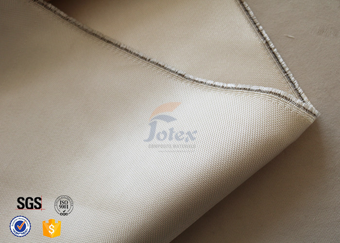 800℃ Thermal Insulation Materials / 600g 0.7mm High Silica Cloth Light Brown Color