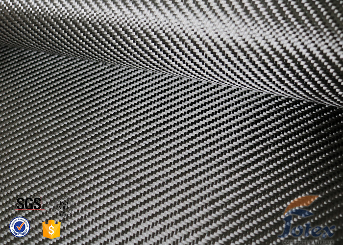3K 200g 0.3mm Twill Weave Silver Coated Fabric Carbon Fiber Fabric