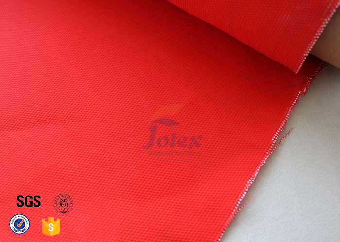 Anti Acid 480gsm 0.45mm Fiberglass Fire Blanket Red With Acrylic Coated
