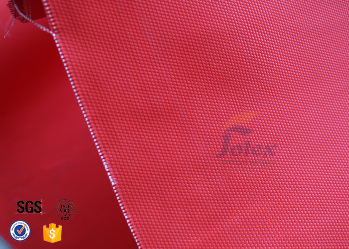 Anti Acid 480gsm 0.45mm Fiberglass Fire Blanket Red With Acrylic Coated