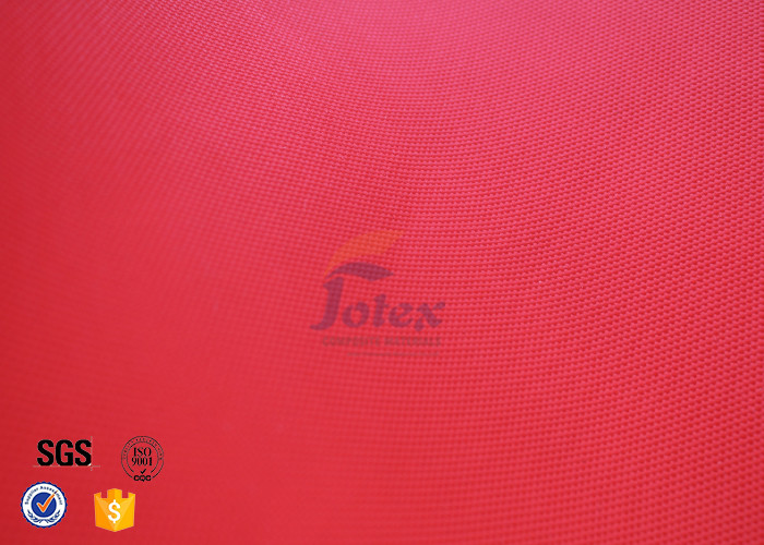 2523 Red Acrylic Coated Fiberglass Fabric Industrial Fire Blanket / Curtain