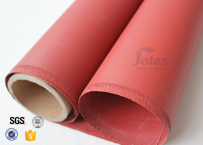 Red Silicone Coated High Silica Fabric 800℃ 0.7mm 37