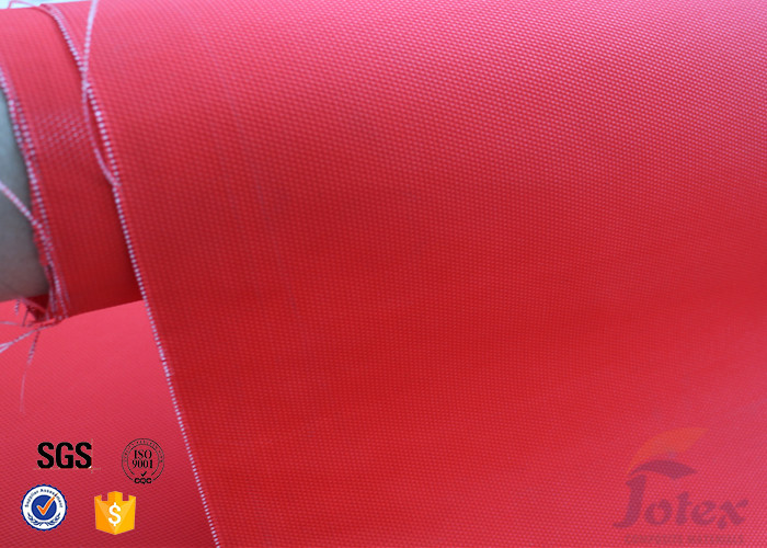 Industrial Fiberglass Fire Blanket 0.45mm Red Acrylic Coated Fiberglass Cloth