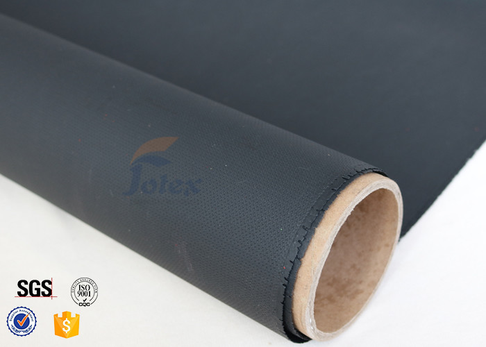 0.45mm 530gsm Black PU Fiberglass Fabric For Welding Thermal Insualtion