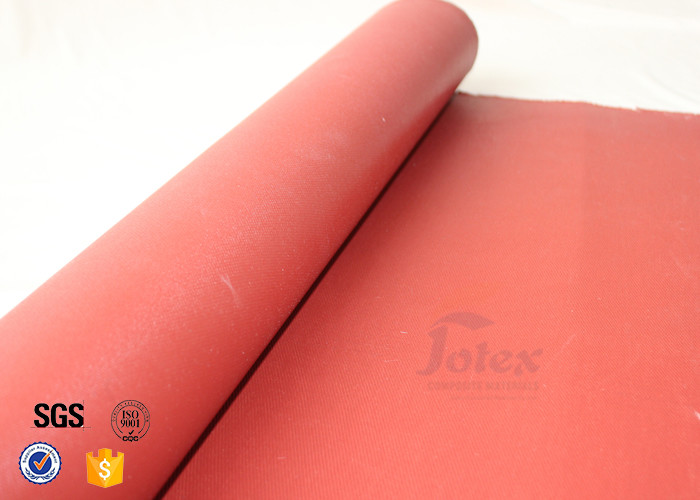 Red Silicone Coated Silica Fabric 800℃ 0.7mm Fiberglass Insulation Materials