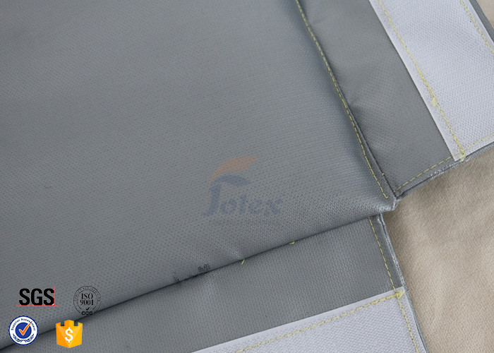 300℃ Industrial Fiberglass Jacket Removable Thermal Insulation Cover Grey