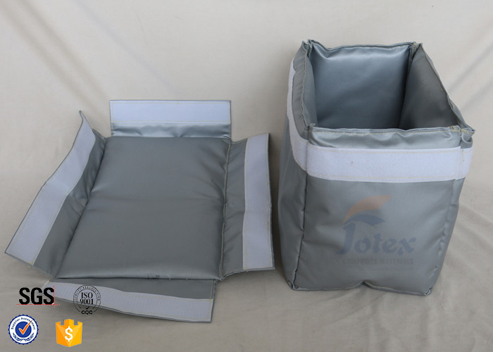 300℃ Industrial Fiberglass Jacket Removable Thermal Insulation Cover Grey