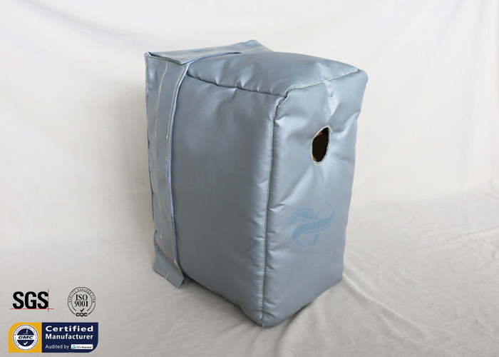 Insulation Jacket 250℃ Grey Fiberglass Fabric Removable Blanket