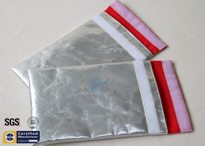Silver Fireproof Document Bag 1022℉ No Itchy Smooth Fiberglass Cloth Cash Pouch