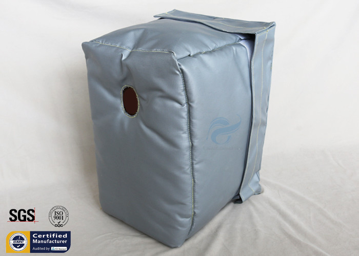 Grey Thermal Insulation Jacket Removable Fiberglass Cover 300℃ 25MM