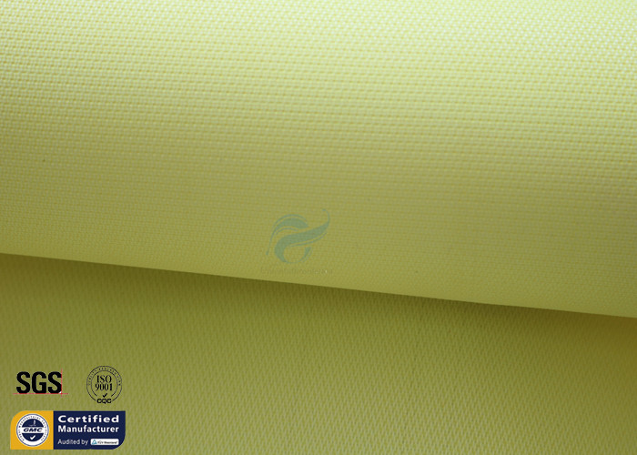 Yellow Acrylic Coated Fibreglass Fabric 0.43MM 530GSM 500℉ Welding Blanket