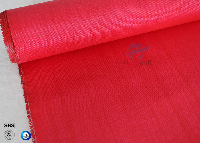 Fireproof 160g Coating C - glass Silicone Rubber Coated Fiberglass Fabric Satin Weave