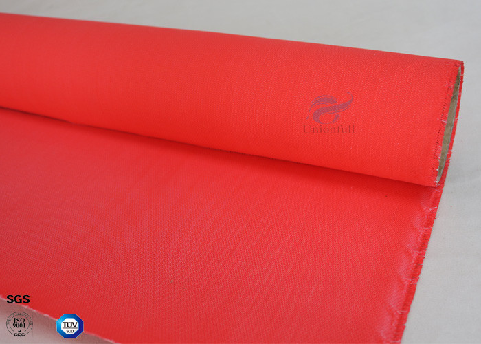 Alkali Free Silicone Coated Fiberglass Fabric C-glass Red Color 40/40g 0.45mm