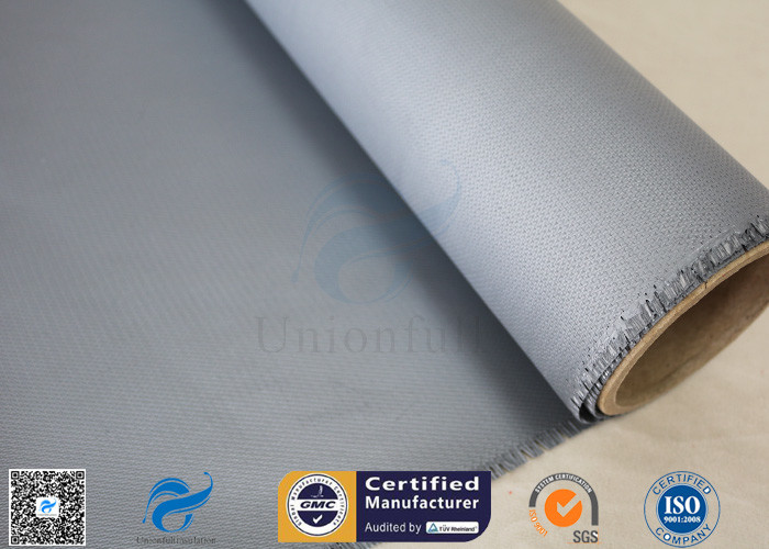 Welding Curtain / Fire Blanket 510g Gray Color 0.45mm Silicone Coated Fiberglass Fabric