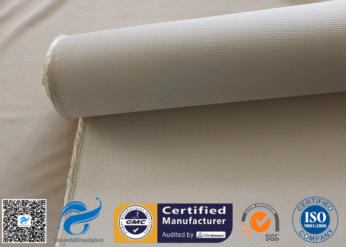 1200g 1.3mm White Chemical Resistant Thermal Insulation High Silica Cloth