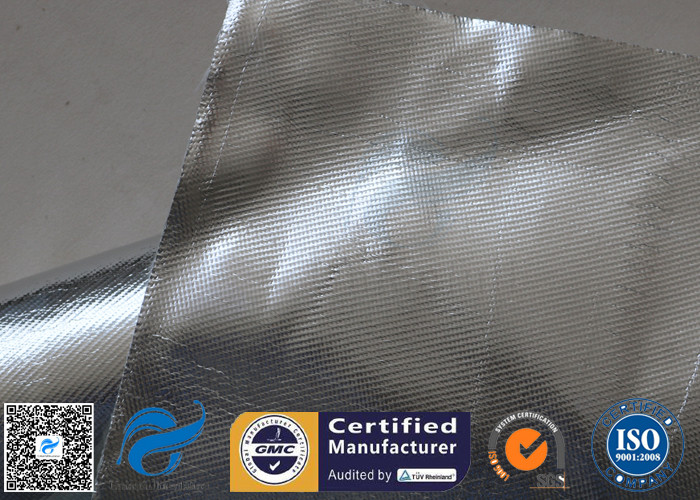 Heat Reflective 0.9mm Aluminium Foil Fiberglass Silver Coated Fabric Pipe Insulation